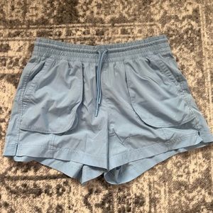Blue athletic shorts